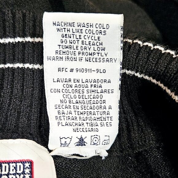 Faded Glory Black Stretch Knit Zip Up Sweater - L (12/14) - Picture 6 of 7